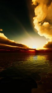 Beautiful red sunset over the ocean