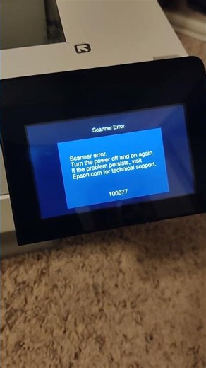 [Answered] ET-8550 Error 100077