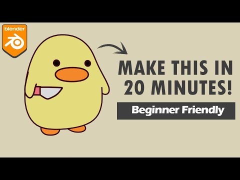 Creating Cute 3D Character in Blender under 20 MINUTES - Easy for Beginners!
