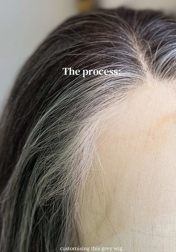 Grey Wig Blending Tutorial: Wig Making Process and Final Result