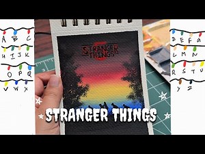 Stranger Things 🔥 Easy Acrylic Painting 🎨✨️ #strangerthings