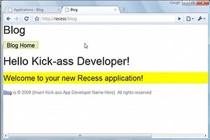 Installing Recess and Starting a New App