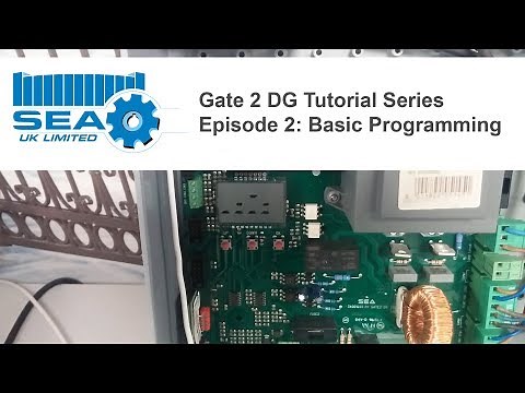 SEA UK Gate 2 DG Control Panel Basic Setup & Programming