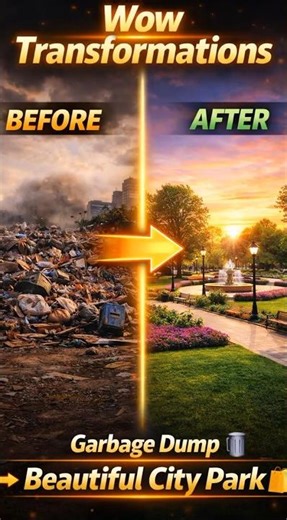 Garbage Dump Transformed Into Beautiful City Park🌳 😱 | Amazing Before & AfterTransformations