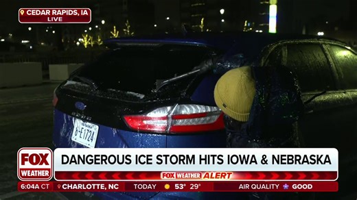 Dangerous ice storm creates treacherous travel across eastern Iowa