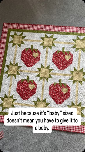 Amy Chappell- sewing patterns that are fast and fun | The “baby” size of this quilt is a generous 52”. Which means you don’t have to be a baby to love it and use it! 😂 Do you give away most of... | Instagram