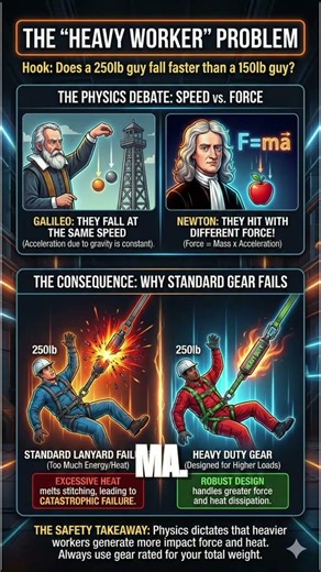 The Physics of Falling: Why Weight Matters! #shorts