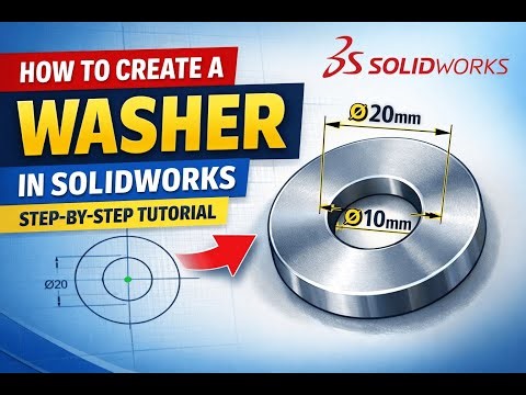 SolidWorks Washer Tutorial | Step-by-Step for Beginners