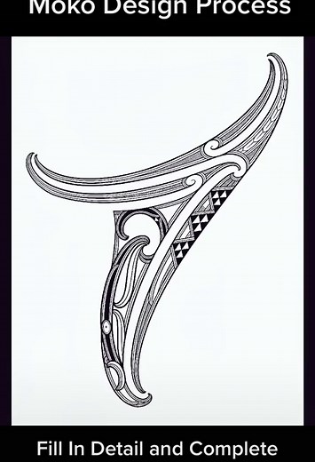 Moko design using Procreate app on iPad 💻 from sketch to completion. DM me to get a piece drawn up, whanau #maoriart #maori #tamoko #fyp #procreate