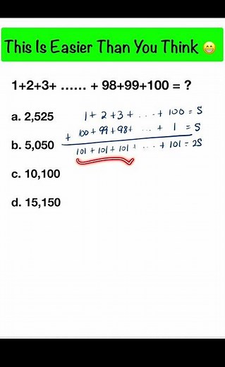 Find The Sum Of The First 100 Integers | Series