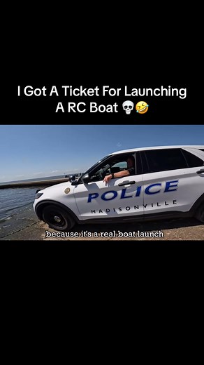 You can get a ticket for playing with a rc boat YouTube Brennan Frederick #cops #police #funny #argue #rc #ticket #comady #foryoupage