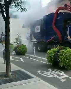 6.5K views · 114 reactions | A Toronto garbage truck was spotted on fire this morning at Simcoe & Adelaide  #StreetsOfToronto | Streets Of Toronto | Facebook