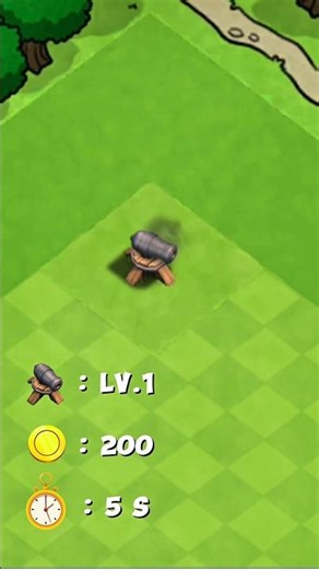 ✨UPGRADE CANON LEVEL 1 TO MAX LEVEL | CLASH OF CLANS🔥 #shorts #coc #clashofclans #viral
