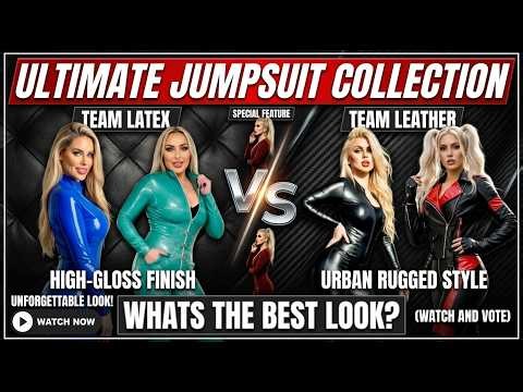 Latex vs Leather Which Look Wins? 🔥 Watch & Vote !#latex #leather #jumpsuit #gloss #bodysuit #looks