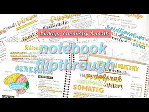 Notebook Flip Through (Grade 12 Biology, Chemistry, Math) 📓
