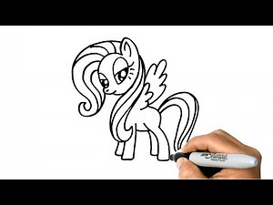 How to DRAW FLUTTERSHY from My Little Pony Easy Step by Step Drawing Characters