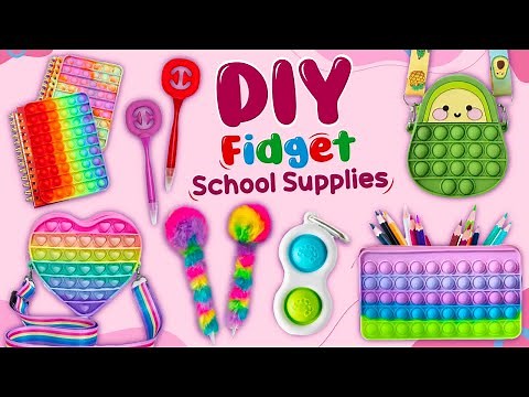 8 DIY FIDGET SCHOOL SUPPLIES - BACK TO SCHOOL HACKS AND CRAFTS