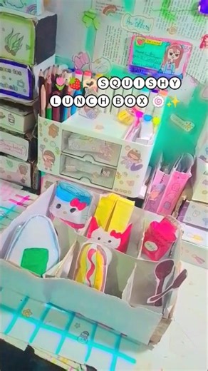 ✨🫶🏻Hello Kitty papers squishy lunch box 🍓🌷 #rpstickers #papercraft #squishy #cute 🍀