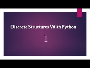 1-Discrete Structures - Sets & operations on sets - Creating Sets