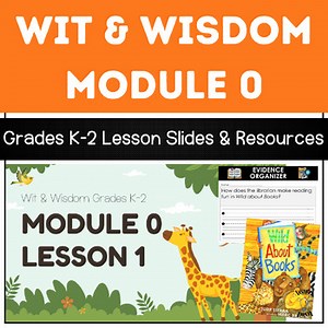 Wit & Wisdom Module 0: Grades K-2 EDITABLE Lesson Slides - Wild About Books