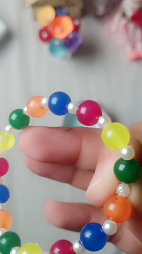 Diy bubble gum bracelete 😍#shorts#diy#handmade #shortsfeed