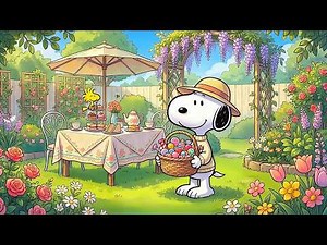 Snoopy’s Spring Garden Picnic 🌸 Relaxing Jazz Music & Sunny Day Vibes 🧺 Smooth Jazz for Focus