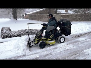 RYOBI 100AH ELECTRIC RIDING MOWER PLOWS SNOW LIKE A CHAMP FOR IT'S FIFTH WINTER IN A ROW!