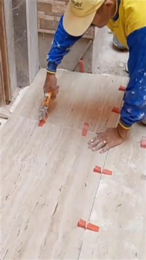 Perfect Porcelain Floor Tile Installation in Minutes | Pro Trick!