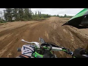Riding at the track on a kx85