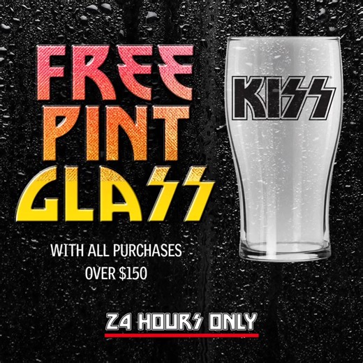 83K views · 650 reactions | Have a cold one this holiday season… For 25 Hours only get a free Pint Glass with all purchases over $150! https://kiss.lnk.to/12DaysofKissmas | KISS | Facebook