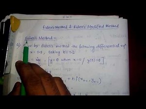 EULER'S METHOD : easier tutorial NUMERICAL METHODS