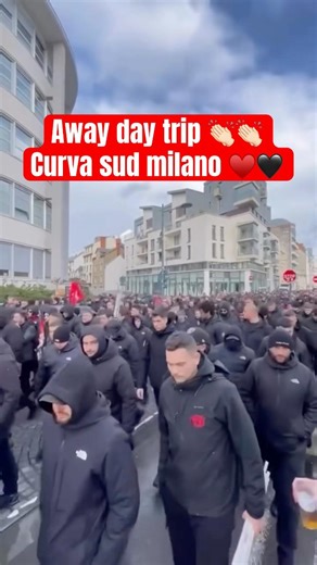 Curva Sud Milano AWAY March 🔥 AC Milan Ultras Take Over The Streets Before Kickoff!