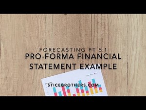 F05.1: Pro Forma Financial Statement Example 1