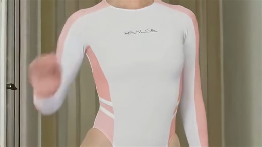 【竞泳水着】Realise T 粉白款