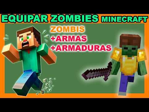 🧟 COMO PONERLE ARMADURA a un ZOMBIE en MINECRAFT [FÁCIL y RÁPIDO] (JAVA y BEDROCK :D)🧟
