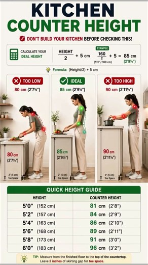 KITCHEN COUNTER HEIGHT #shorts #civilengineering065 #viral