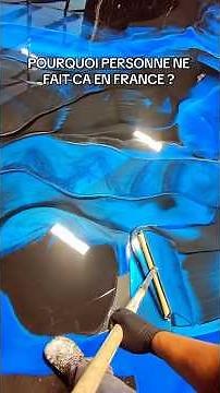 Réalisation d'un sol en résine epoxy #chantier #metier #artisan #resine #epoxy
