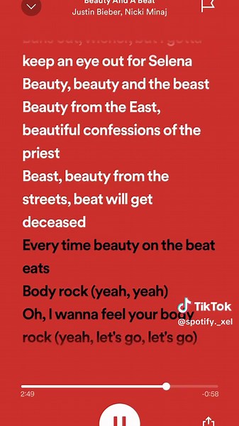 beauty and a beat - justin bieber, nicki minaj #fyp #fypシ #viral #spotify #spedup #beautyandabeat