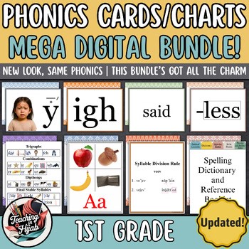 Phonics Digital Learning Materials - Reading & Spelling Practice - 1st Grade