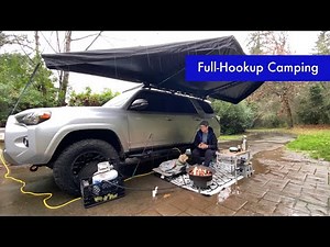 4Runner camping in an RV campsite: heating and cooking with electricity, and new gear!