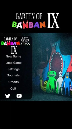 Garten of Banban 9 New Main Menu with Amalgamation Concept #shorts #shortvideo #gartenofbanban