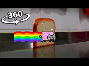 Toast falling over Nyan Cat | 360° VR Video