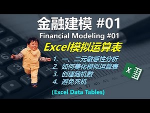 金融建模 01 | 详解模拟运算表（Data Table）的金融运用 | Financial Modeling 01 Excel Data Table
