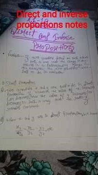 direct and indirect proportions notes♾️➕➖➗#shorts #maths #basic maths