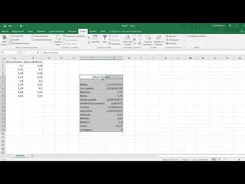 Estatística Descritiva no Excel