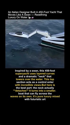 450-Foot Swan Yacht That Detaches Into a Speedboat #luxury #superyacht #futuristic