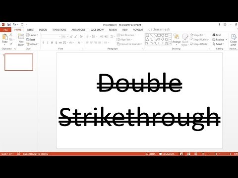 How to Double Strikethrough Text In PowerPoint