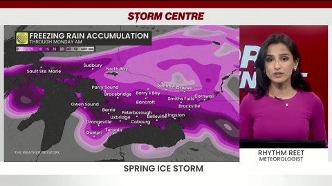 Major spring storm brings icy impacts to Ontario this weekend