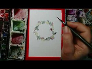 Very Easy Watercolor Wreath Tutorial – Perfect for Beginners! 🎨🌿