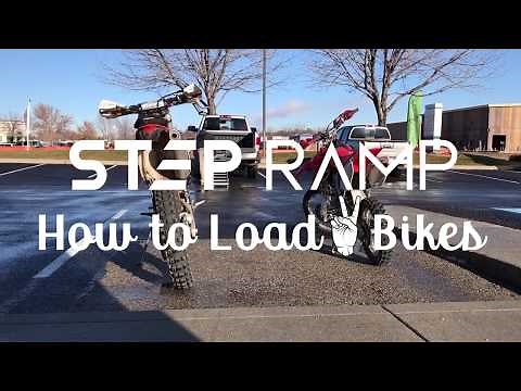 How To Load Two Dirt Bikes Into Truck With Step Ramp